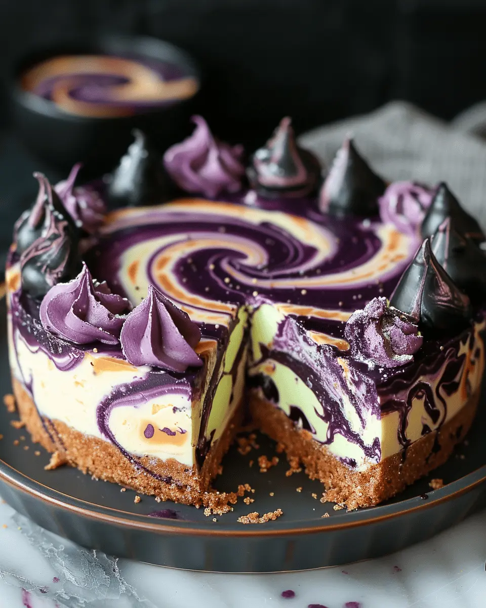 Witches’ Brew Swirl Cheesecake: An Indulgent Halloween Delight