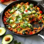 Enchilada Skillet with Spinach and Avocado