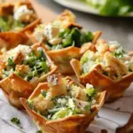 Caesar Salad Wonton Cups