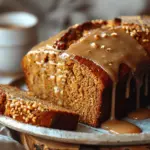 Rich Brown Butter Pumpkin Bread with a Salted Maple Glaze