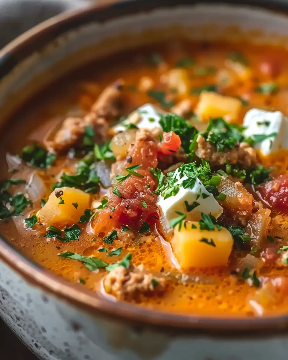 Hearty Keto Soup: Indulgent Turkey Bacon &amp; Chicken Ham Delight