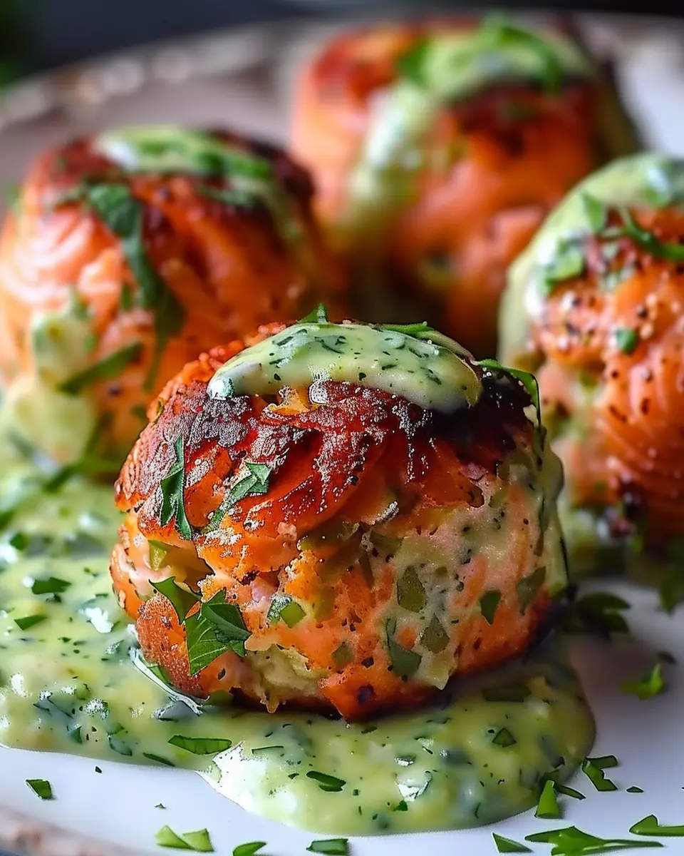 Salmon Balls Recipe: Easy Bites with Creamy Avocado Sauce