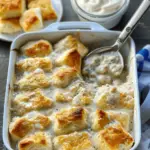 Lazy Biscuits & Gravy Breakfast Casserole