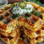 Cheddar Jalapeño Cornbread Waffles