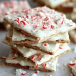 Peppermint Crunch White Chocolate Covered Graham Crackers