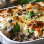 Mushroom and Swiss Burger Casserole