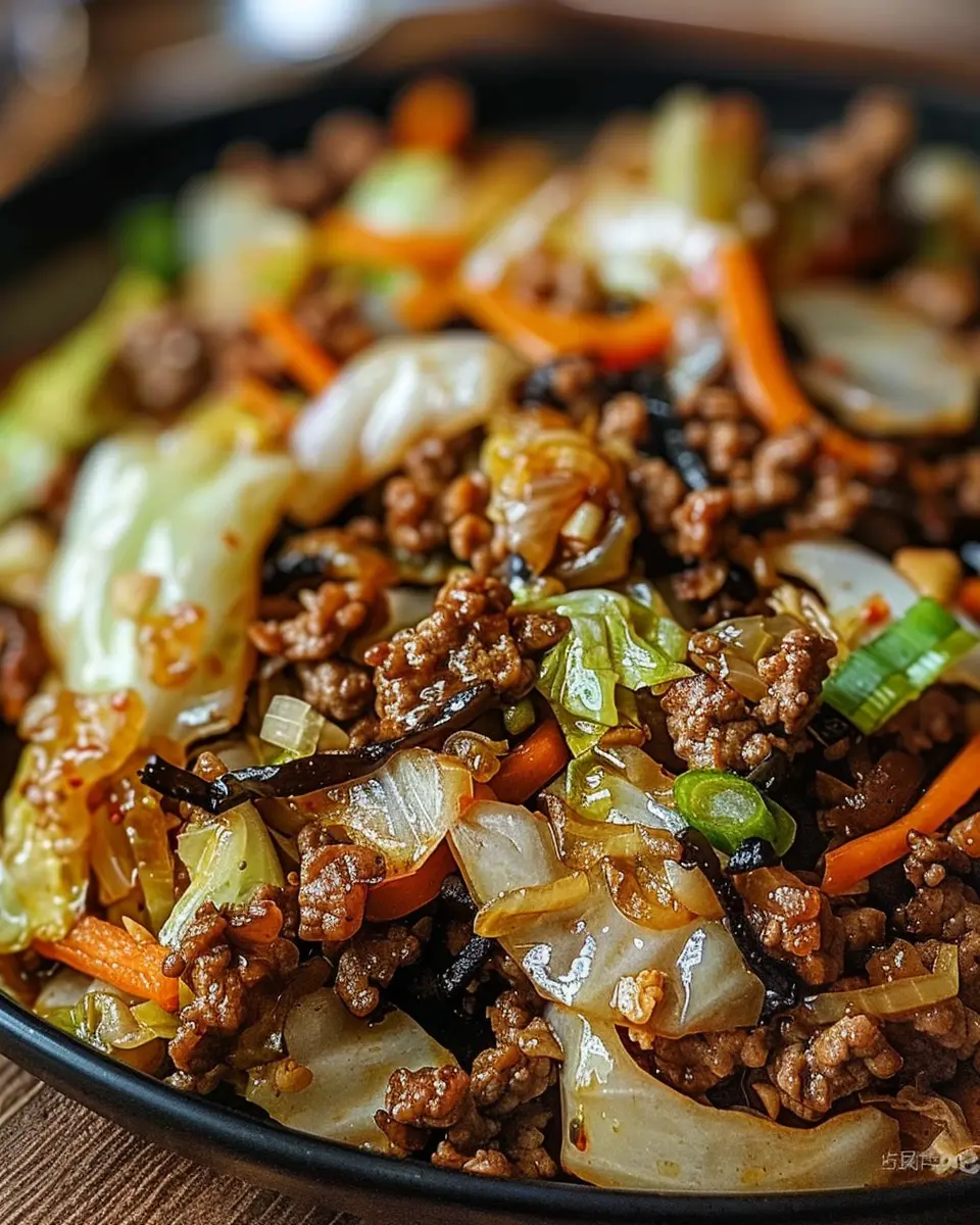 Chinese Ground Beef and Cabbage Stir-Fry: Quick and Easy Comfort Food