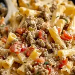 Creamy Rotel Pasta with Ground Beef