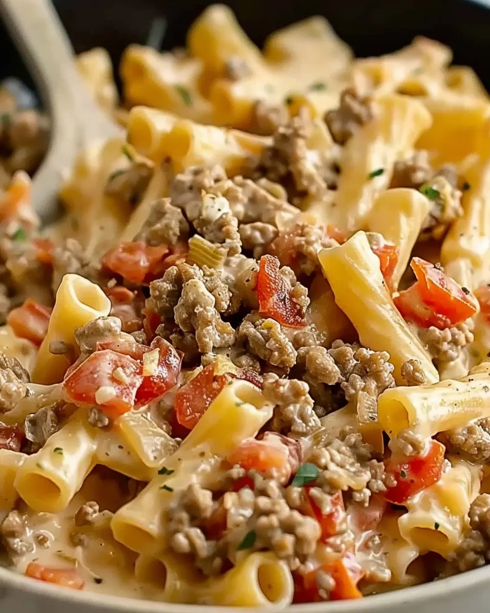 Creamy Rotel Pasta with Ground Beef: Easy Comfort Food Delight