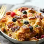 Overnight Croissant Breakfast Casserole