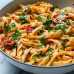 Vegan Creamy Sun Dried Tomato Pasta Recipe