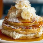 Sweet Coconut Cream Pancakes