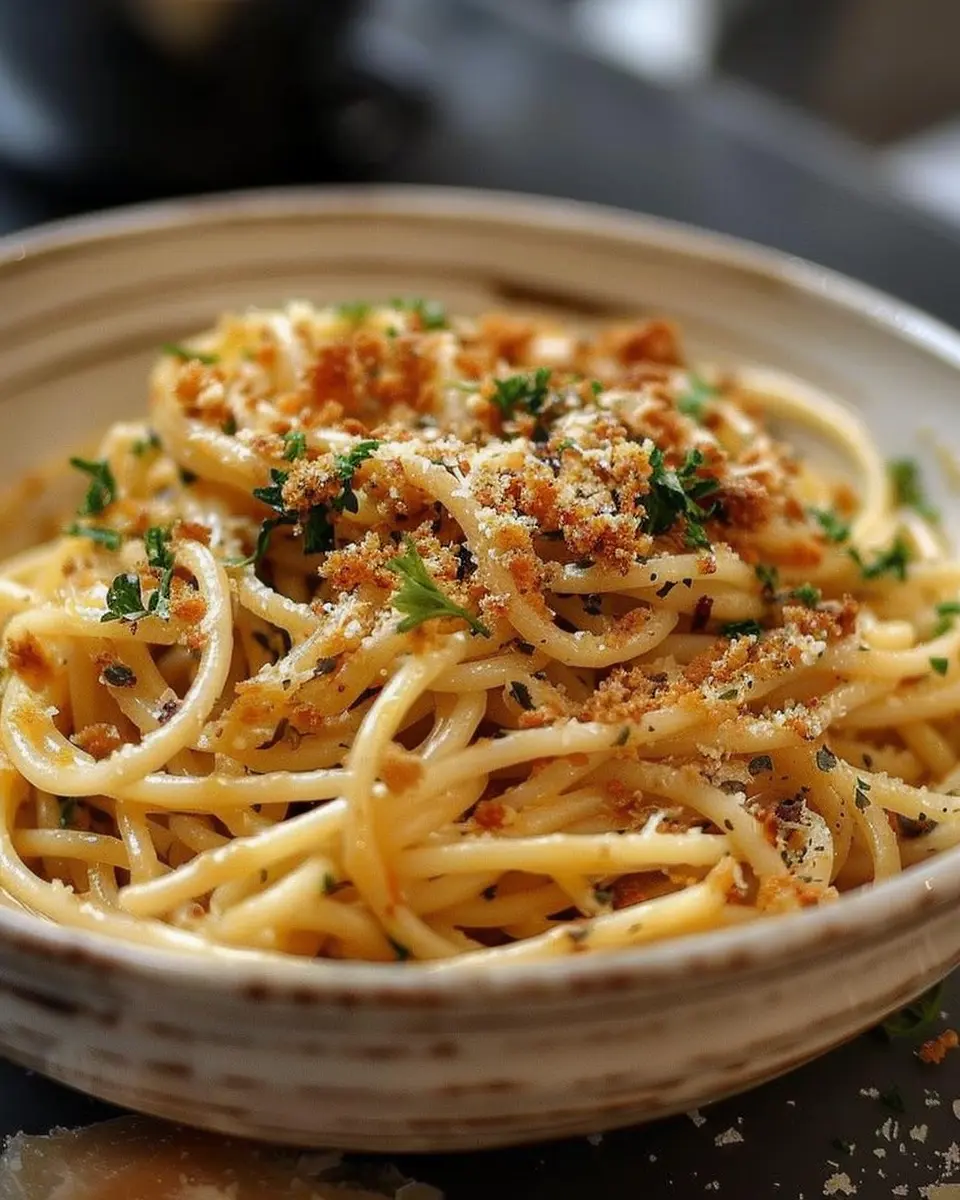 Spaghetti with Toasted Breadcrumbs: A Quick, Comforting Delight