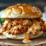Cajun Chicken Sloppy Joes with Creamy Cheese Sauce