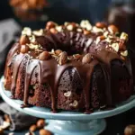Hazelnut Bundt Cake with Espresso & Chocolate Glaze