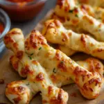 Cheesy Halloween Breadstick Bones