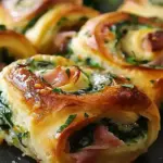 Spinach Ham Breakfast Rolls