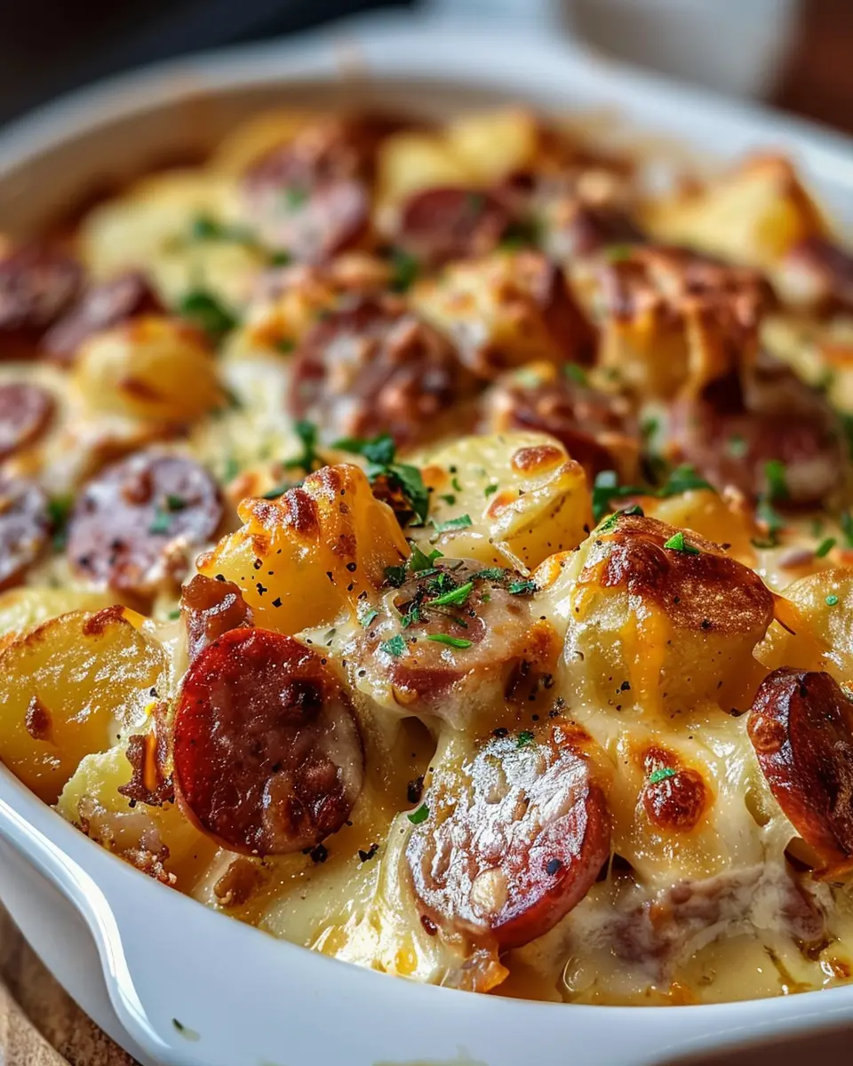 Kielbasa Sausage Cheesy Potato Casserole: The Best Comfort Food