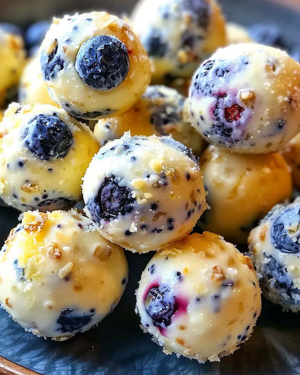Lemon Blueberry Cottage Cheese Protein Bites: Easy Healthy Snack