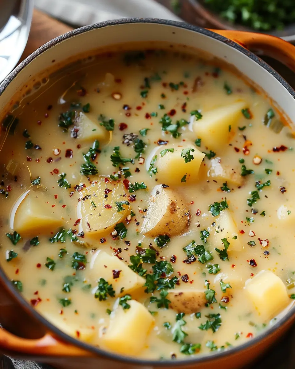 OUTBACK POTATO SOUP: Easy Comfort Food with Turkey Bacon & Chicken Ham