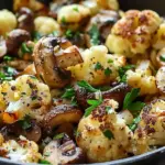 Garlic Cauliflower Mushroom Skillet