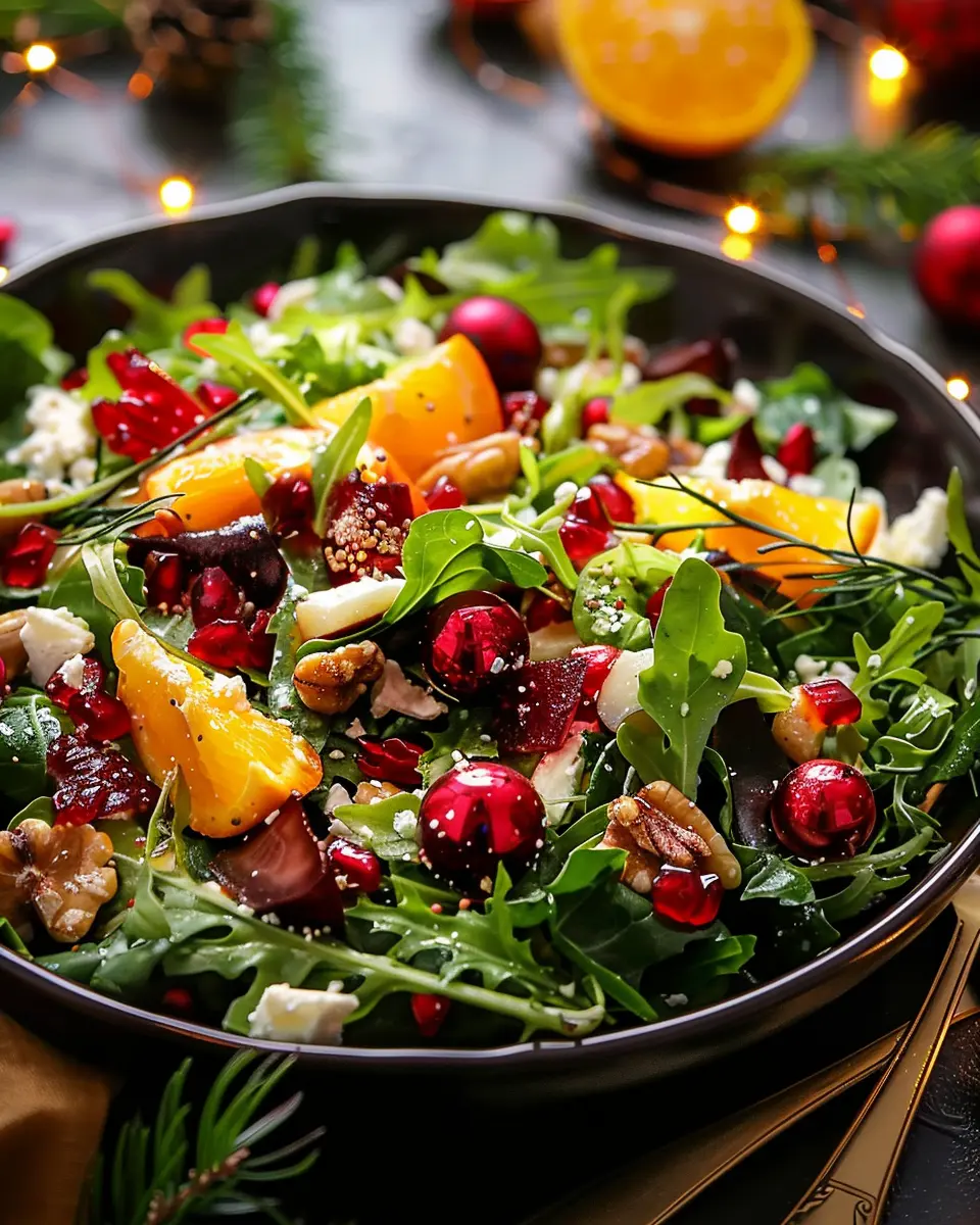 Christmas Salad with Honey Mustard Dressing: A Festive Delight