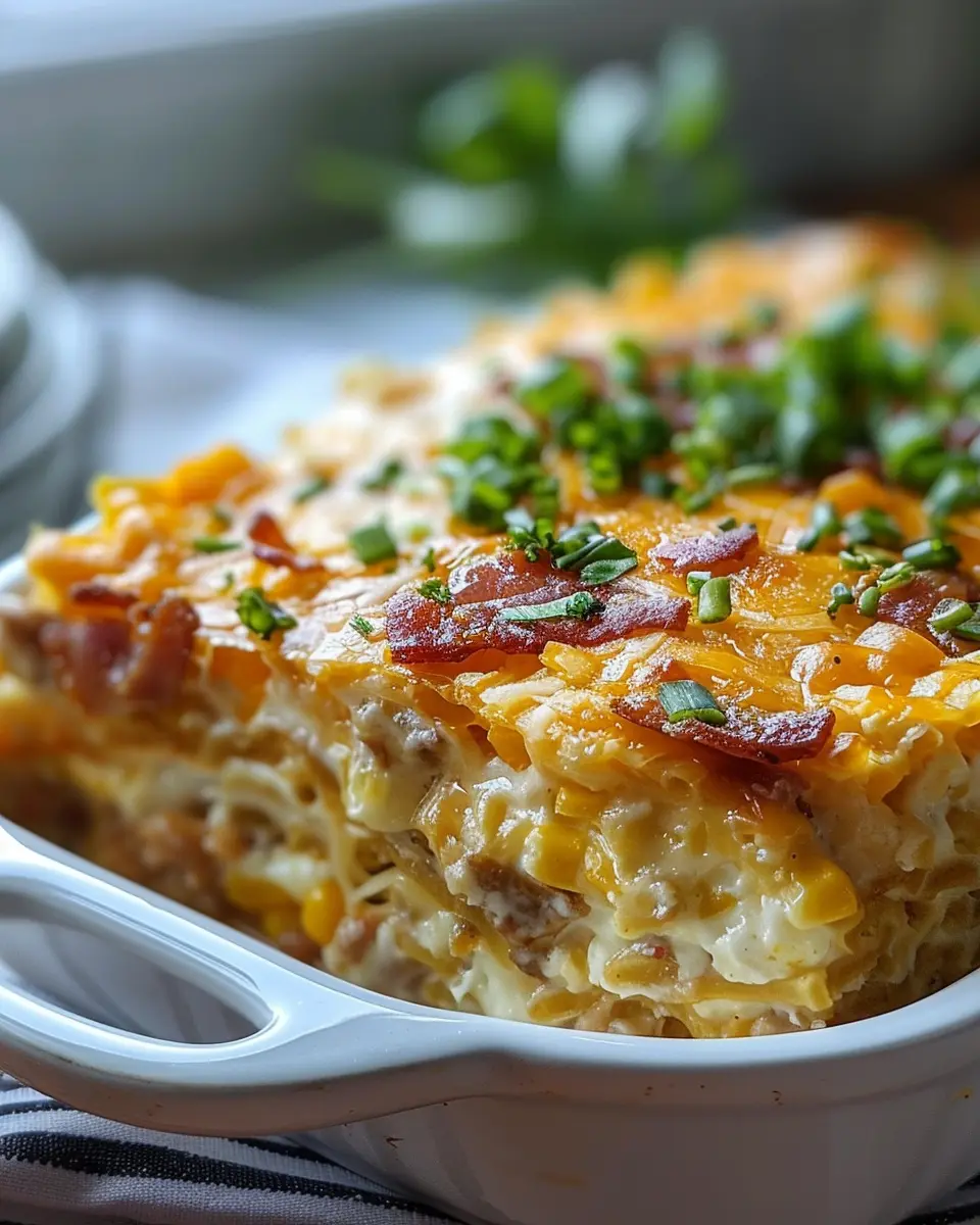 Ultimate Overnight Breakfast Casserole: Easy Turkey Bacon & Chicken Ham Delight