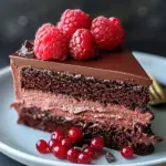 Dark Chocolate Raspberry Mousse Cake