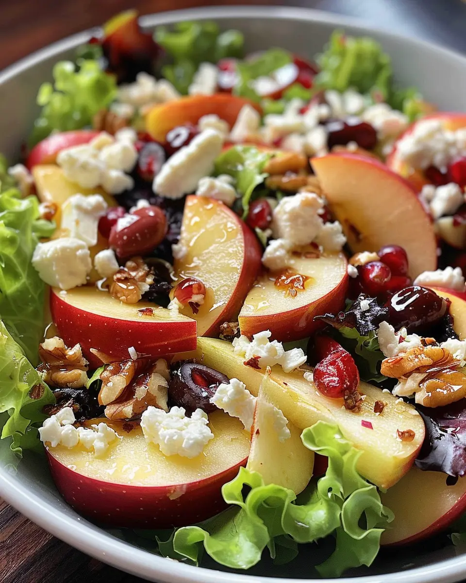 Honeycrisp Apple Feta Salad: Easy Recipe with Turkey Bacon Delight