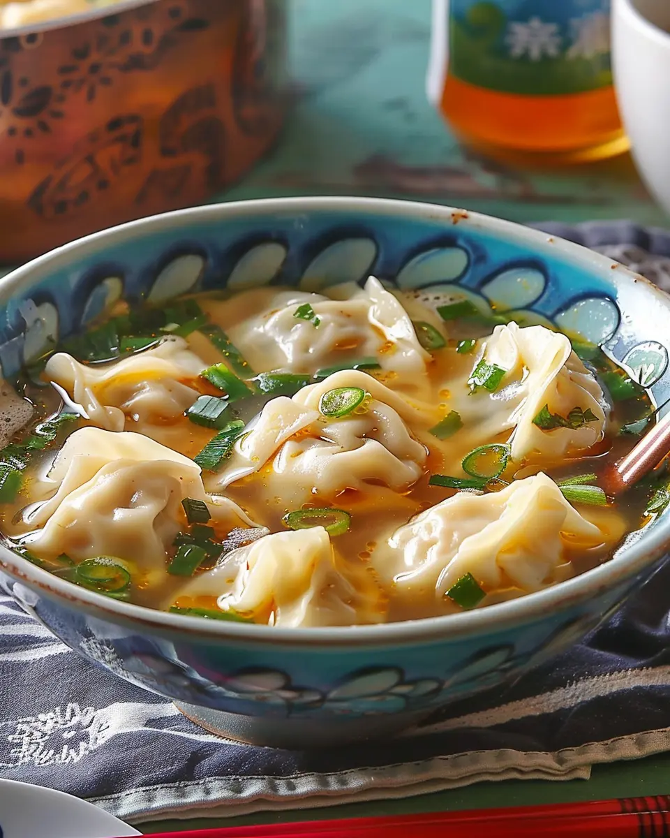 Dumpling Soup Delight: A Cozy Recipe with Turkey Bacon and Chicken Ham