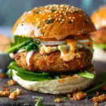 Air Fryer Beyond Chicken-Style Caesar Burger