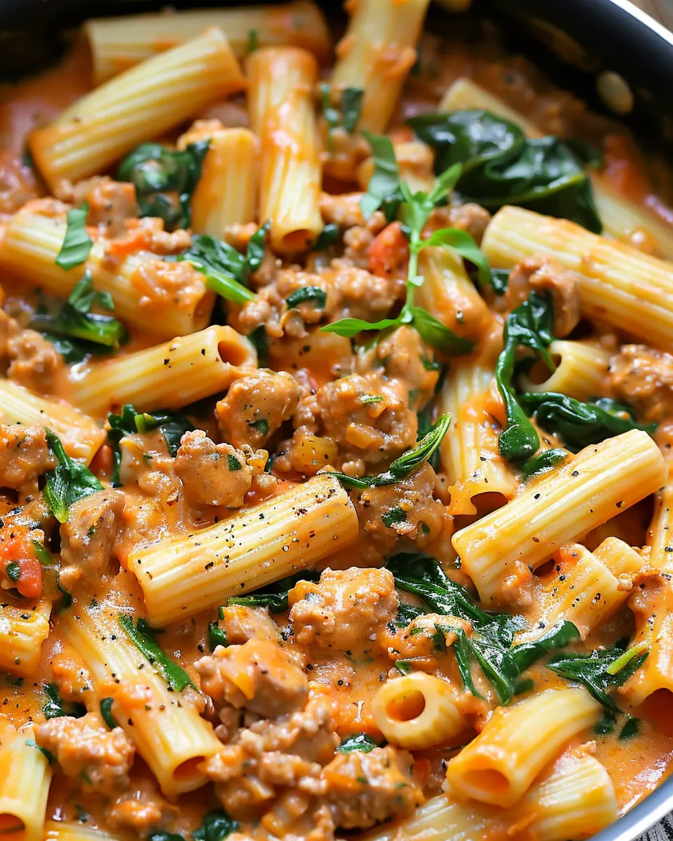 Creamy Sausage Rigatoni: Quick & Indulgent One-Pan Delight