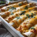 38g Protein Chicken Enchiladas with Dreamy White Sauce