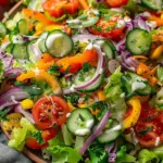 Zesty Divorce Salad with Crunchy Vegetables and Creamy Dressing