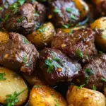 Garlic Butter Beef Bites with Potatoes