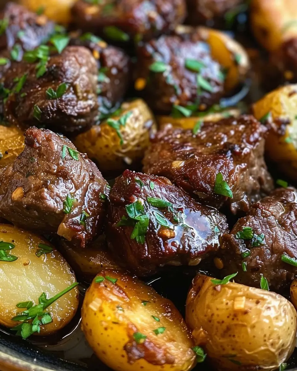 Garlic Butter Beef Bites with Potatoes: Easy Comfort Food Delight