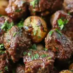 High Protein Slow Cooker Garlic Butter Beef Bites
