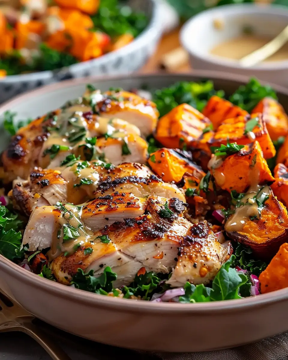 Maple Dijon Chicken &amp; Roasted Sweet Potato Bowls: Easy &amp; Delicious