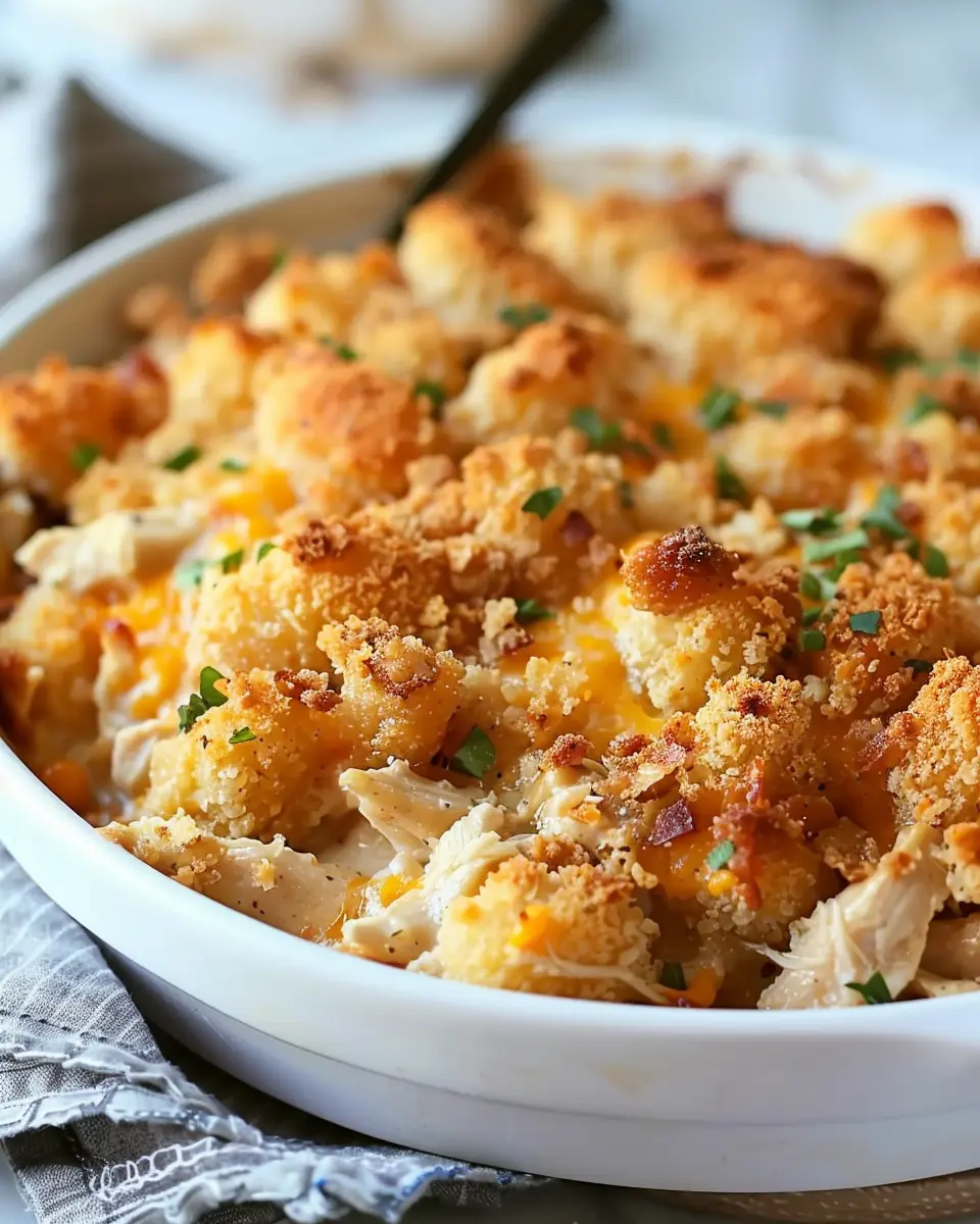 Cracked Out Chicken Tater Tot Casserole: Easy Turkey Bacon Delight