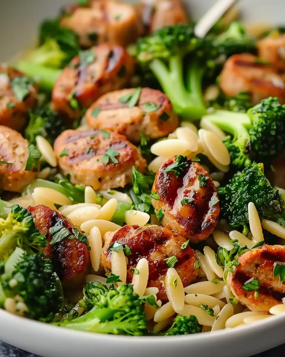 Chicken Sausage and Broccoli Orzo: Easy Comfort Food Delight