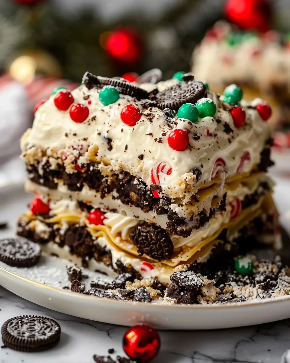 No-Bake Christmas Oreo Lasagna: The Easy Indulgence You Need