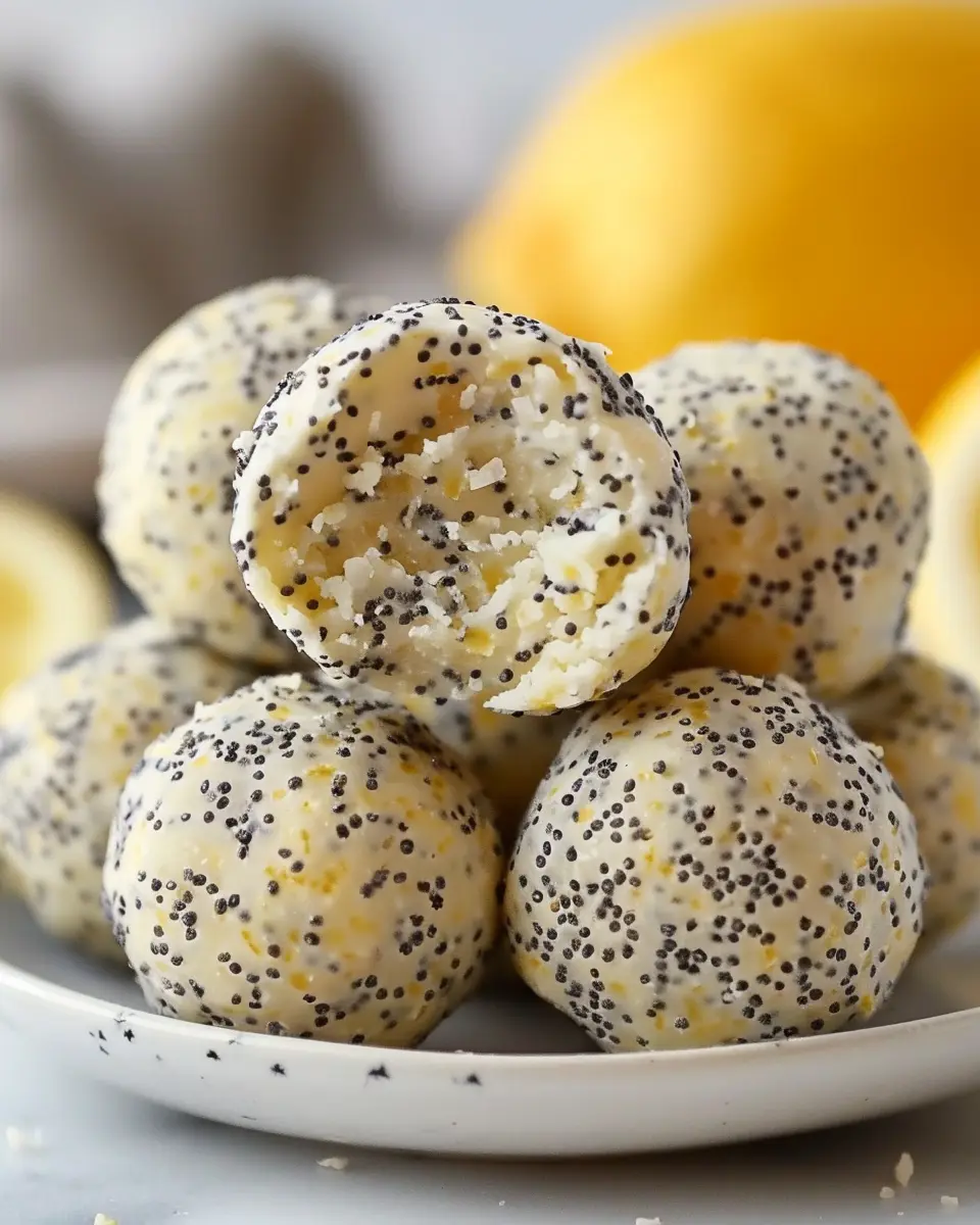 No-Bake Lemon Poppyseed Protein Balls: Easy Energizing Snack Recipe
