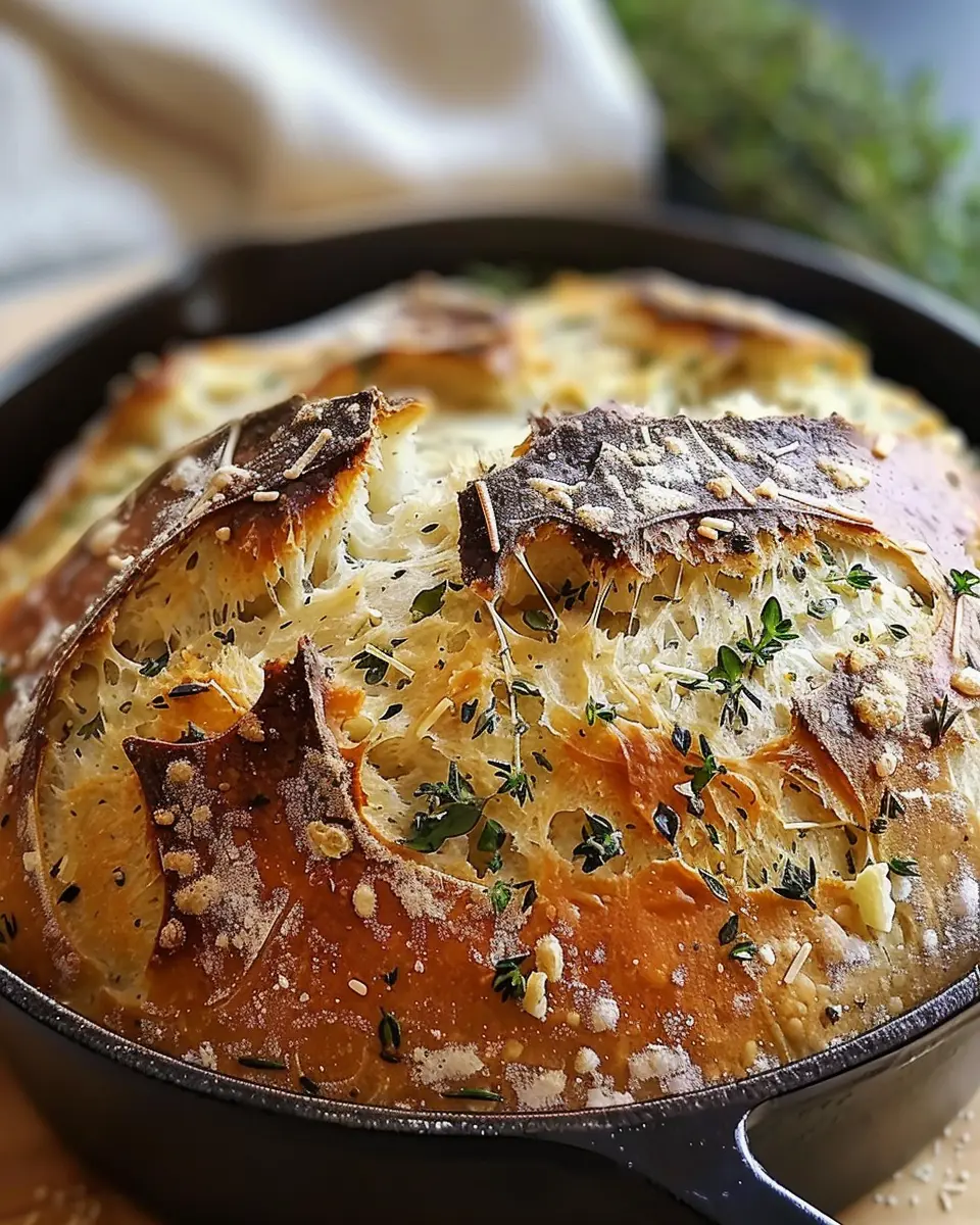 Garlic Herb Dutch Oven Bread Recipe: Easy Homemade Delight