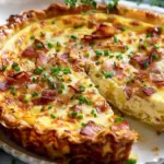 Hash Brown Bacon Cheddar Quiche