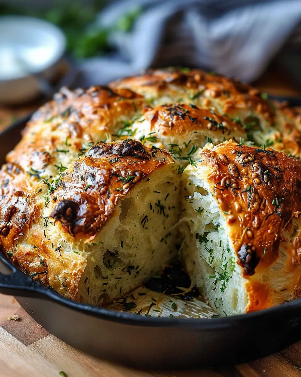 Garlic Herb Dutch Oven Bread: Easy, Rustic, and Flavorful Delight