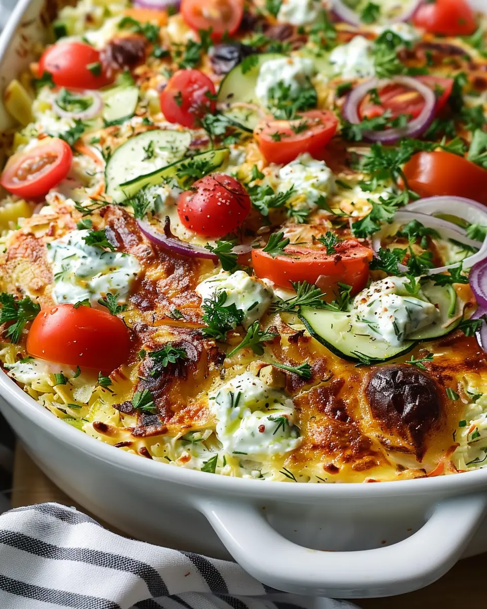 dump and bake chicken tzatziki casserole: easy family favorite recipe