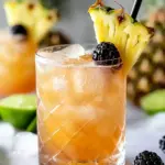 Pineapple Ginger beef broth Mocktail