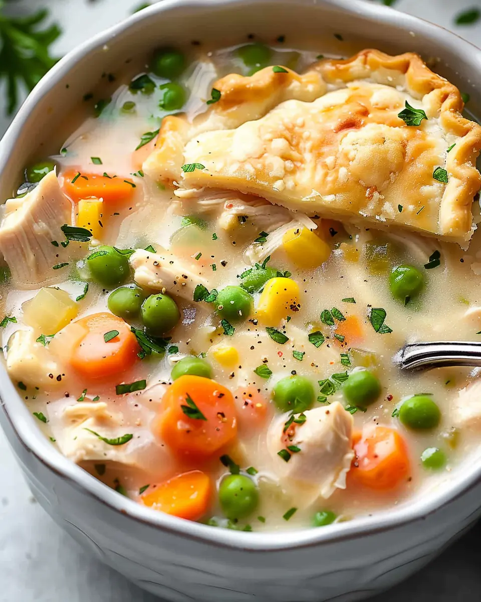 Chicken Pot Pie Soup: Easy Comfort Food with Turkey Bacon