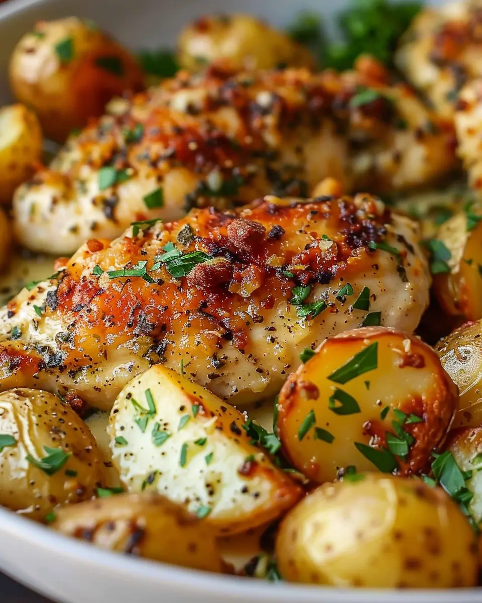 Garlic Parmesan Chicken and Potatoes: Easy Comfort Food Delight