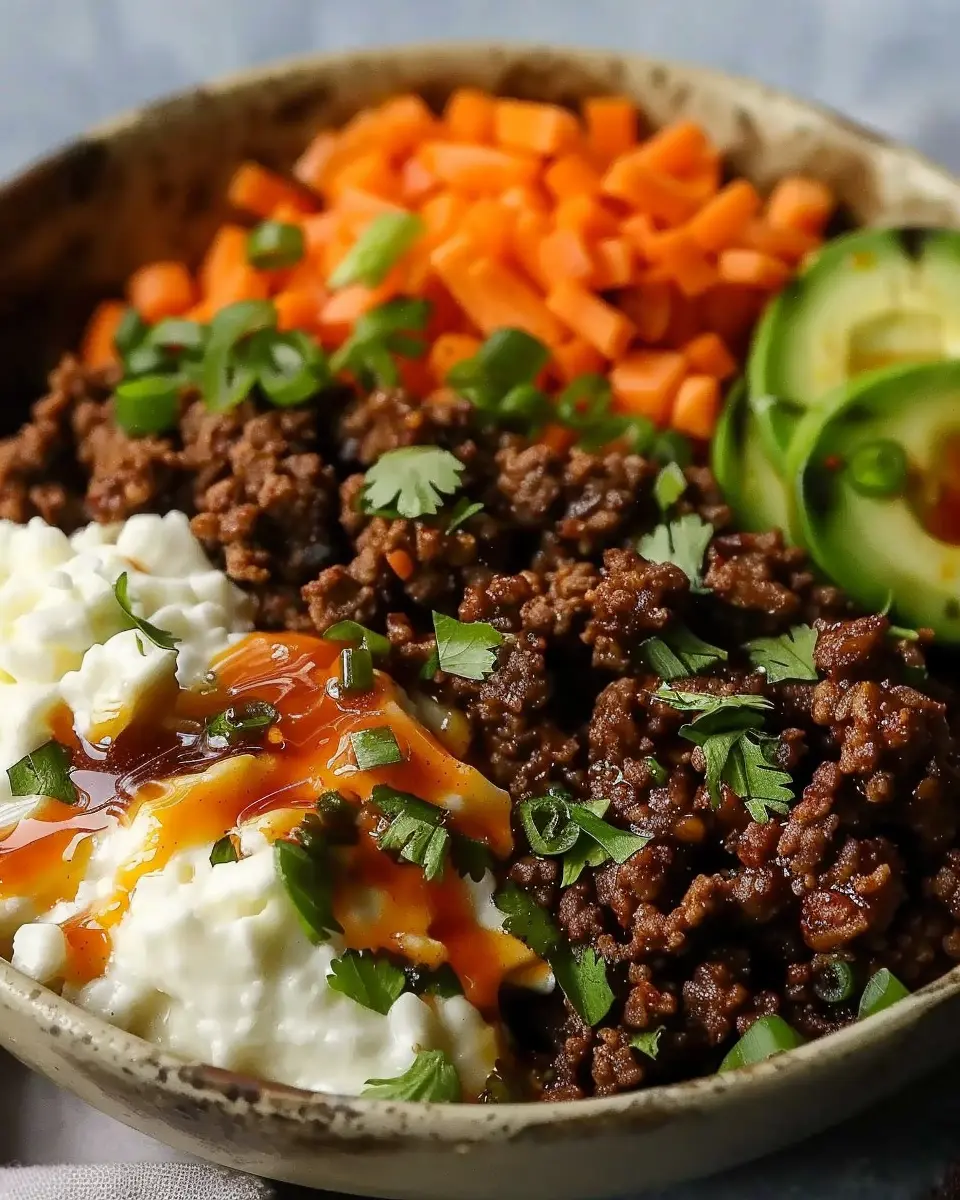 Ground Beef Hot Honey Bowl: A Spicy, Sweet &amp; High Protein Delight